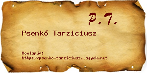 Psenkó Tarziciusz névjegykártya